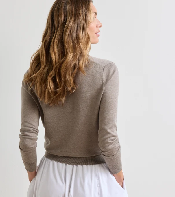 Mirage V-Neck Sweater in TERRACE FOG
