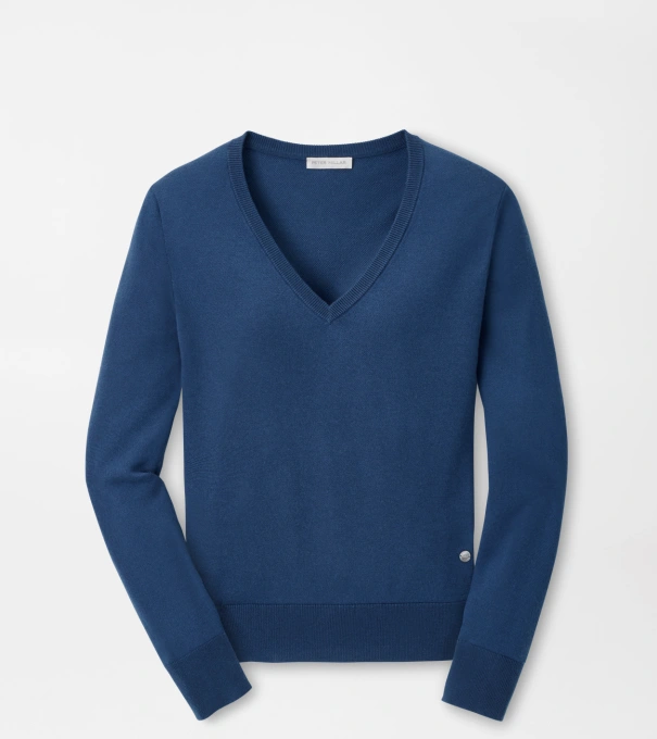 Mirage V-Neck Jumper in Windsor Blue