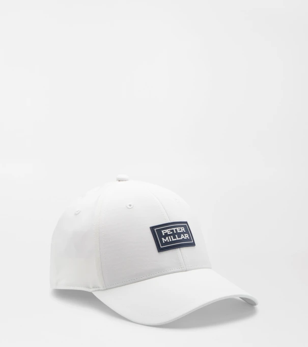 Pursuit Performance Stacked Logo Hat in White