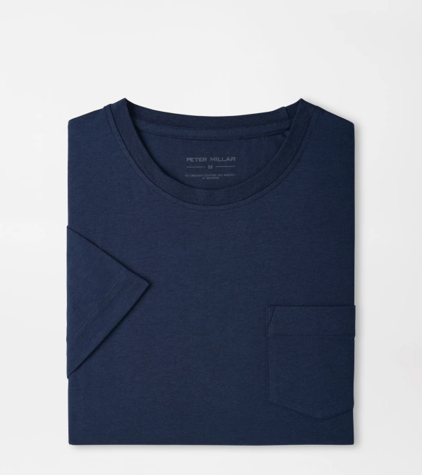 Crown Comfort Short-Sleeve Pocket Tee in Navy