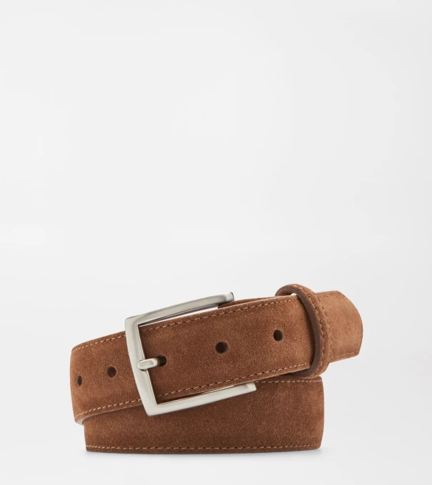 Excursionist Suede Belt in Chestnut