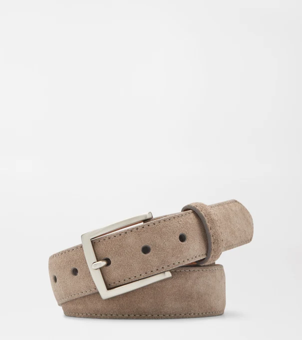 Excursionist Suede Belt in PEBBLE