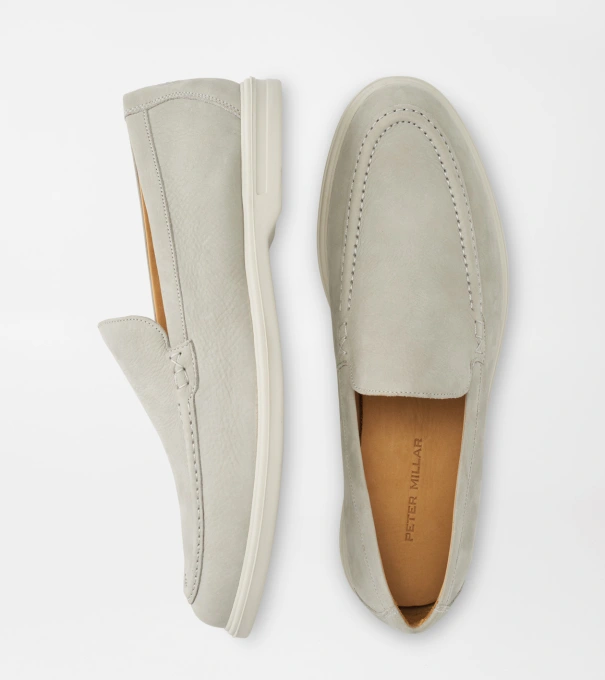 Excursionist Nubuck Venetian Loafer in Pearl Grey