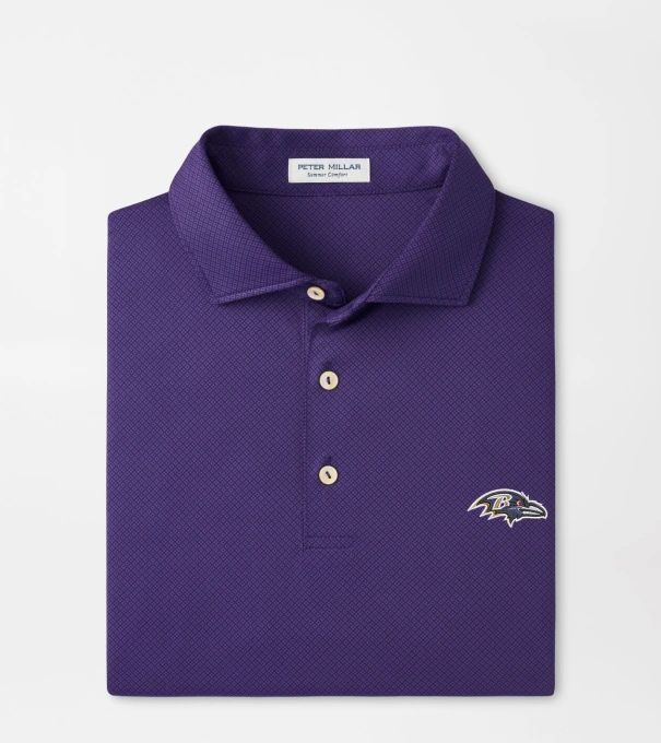 Baltimore Ravens Hugo Performance Jersey Polo in Purple2