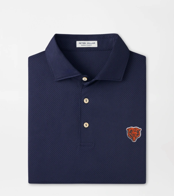 Chicago Bears Hugo Performance Jersey Polo in Navy