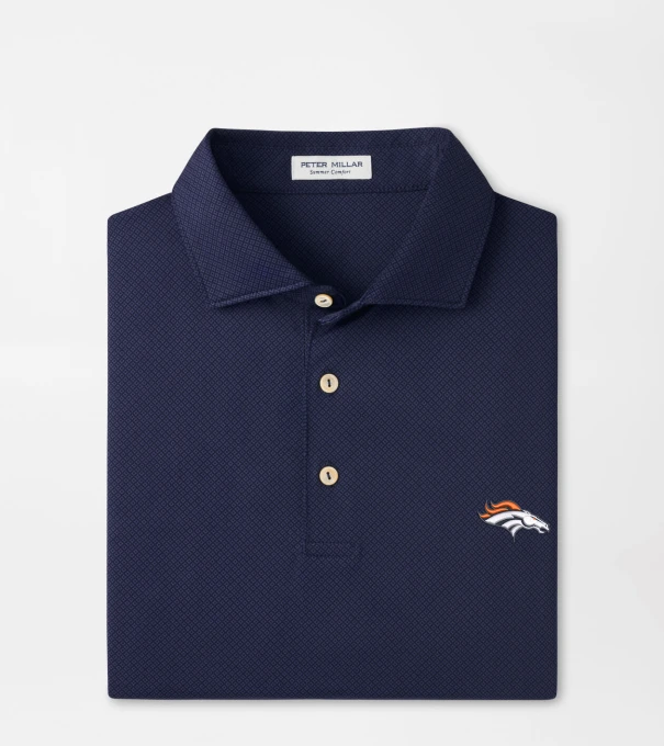 Denver Broncos Hugo Performance Jersey Polo in Navy