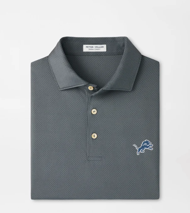Detroit Lions Hugo Performance Jersey Polo in Iron