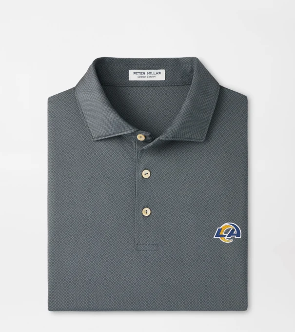 Los Angeles Rams Hugo Performance Jersey Polo in Iron