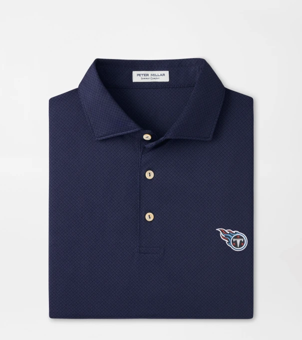 Tennessee Titans Hugo Performance Jersey Polo in Navy