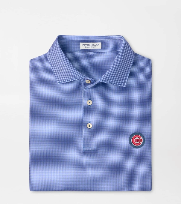 Chicago Cubs Border Performance Jersey Polo in Blue3