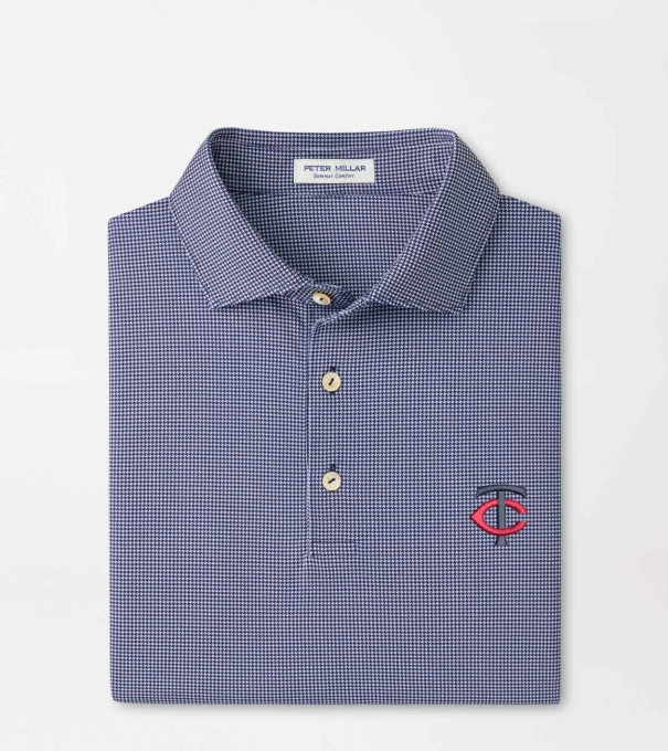 Minnesota Twins Border Performance Jersey Polo in Navy