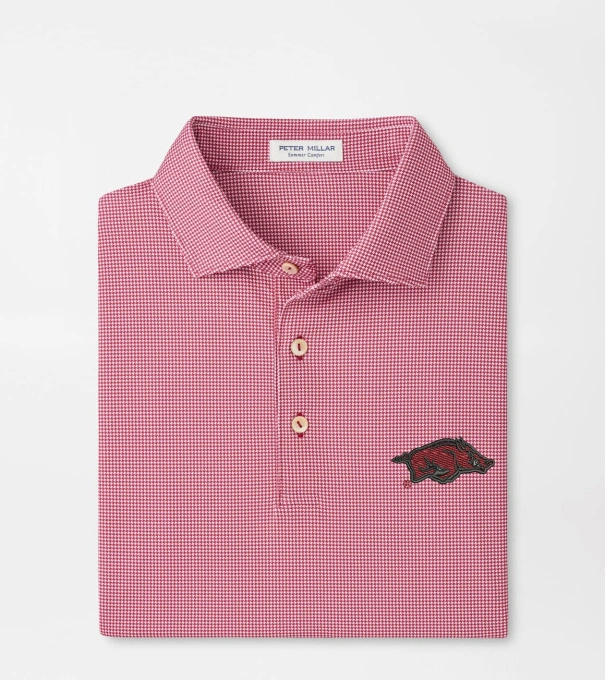 Arkansas Border Performance Jersey Polo in Crimson1