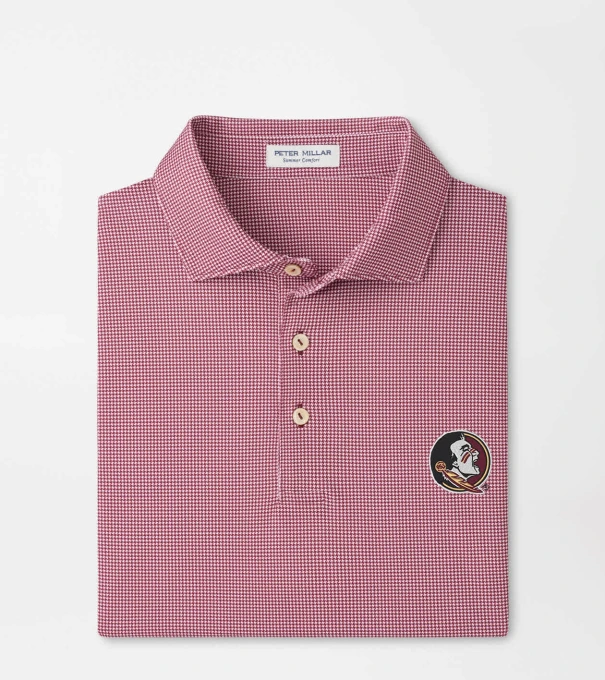 Florida State Seminole Border Performance Jersey Polo in Maroon2