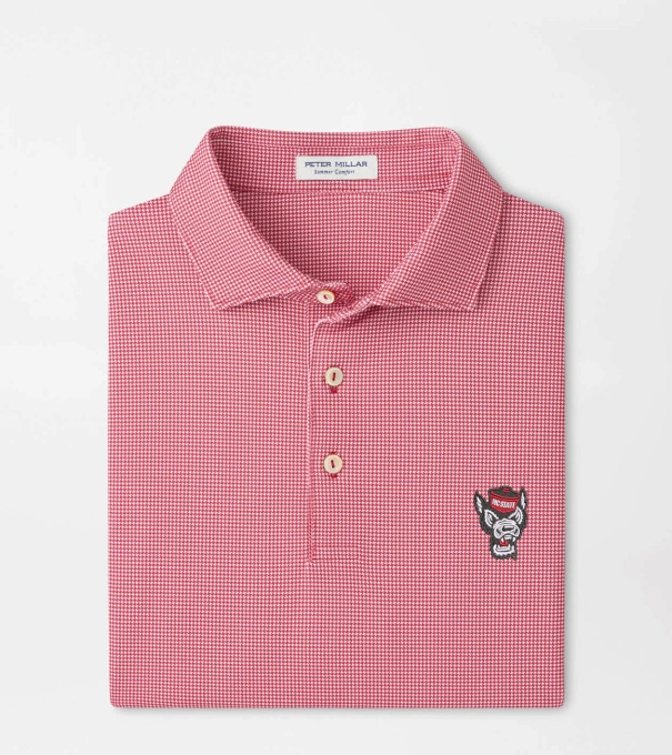 NC State Wolfpack Border Performance Jersey Polo in Red3