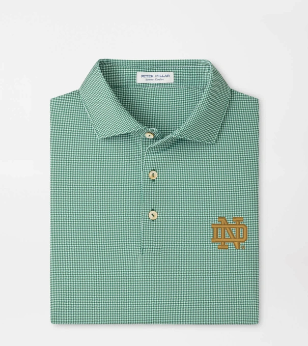 Notre Dame Border Performance Jersey Polo in Green1