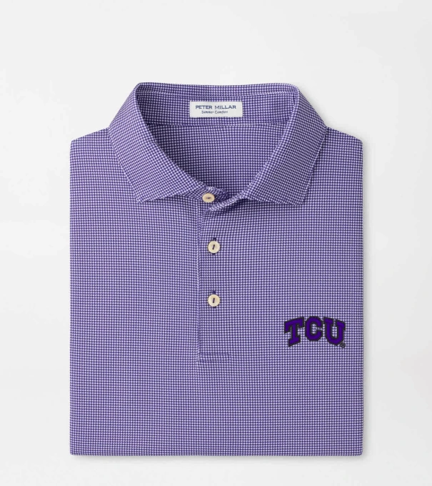 TCU Border Performance Jersey Polo in Purple2