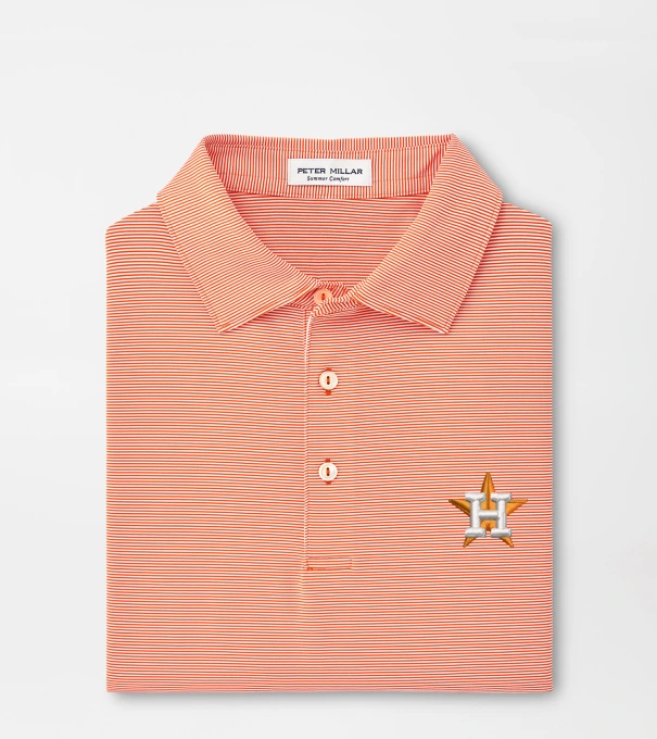 Houston Astros Jubilee Stripe Performance Polo in Orange6