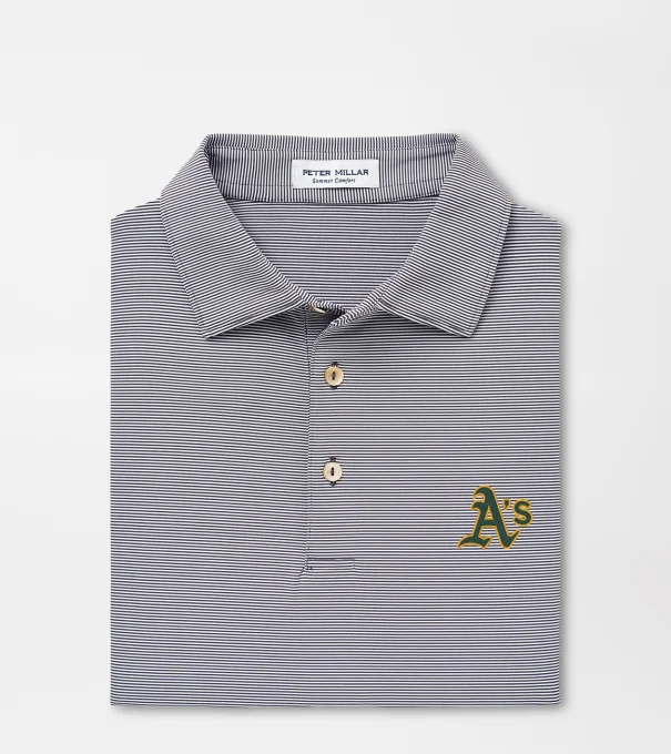 Athletics Jubilee Stripe Performance Polo in Iron