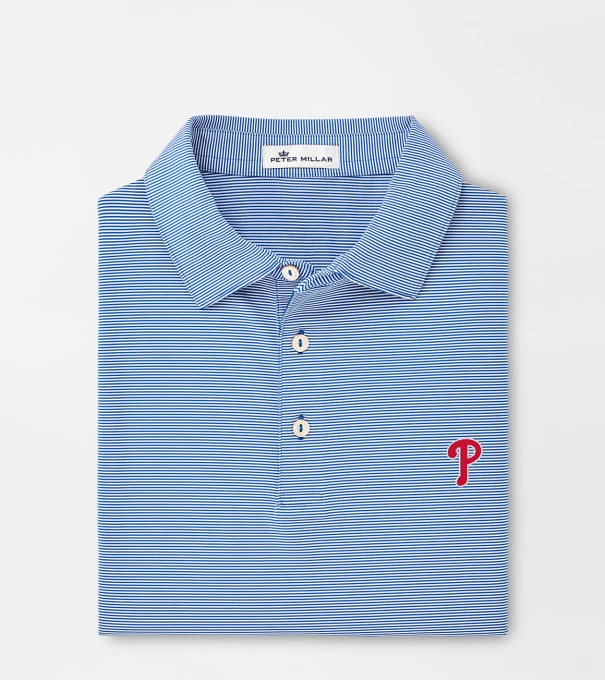 Philadelphia Phillies Jubilee Stripe Performance Polo in Blue3