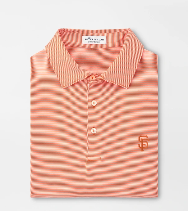 San Francisco Giants Jubilee Stripe Performance Polo in Orange6