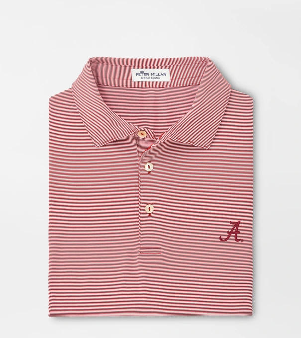 Alabama Jubilee Stripe Performance Polo in Crimson1