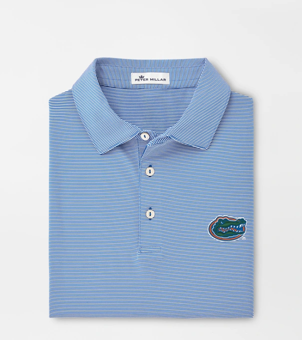 Florida Jubilee Stripe Performance Polo in Blue3