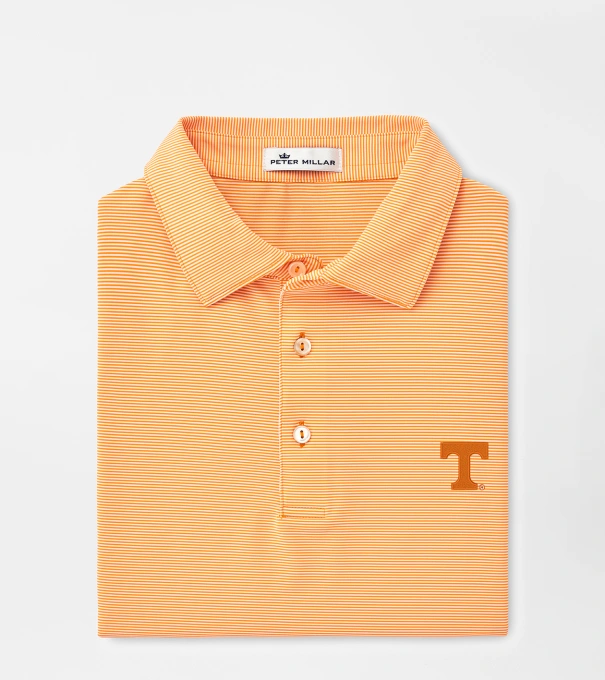 Tennessee Jubilee Stripe Performance Polo in Orange1
