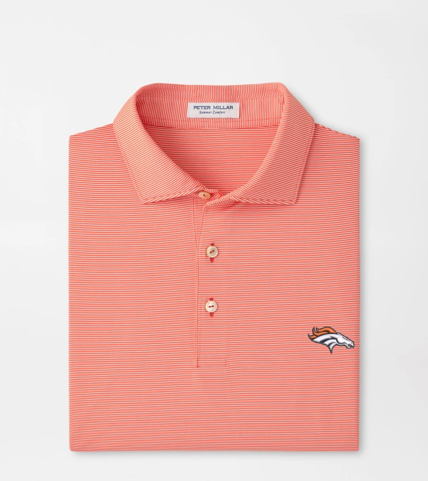 Denver Broncos Jubilee Stripe Performance Polo in Orange6