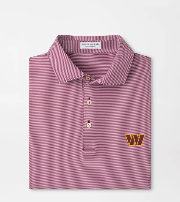 Washington Commanders Jubilee Stripe Performance Polo in Maroon2