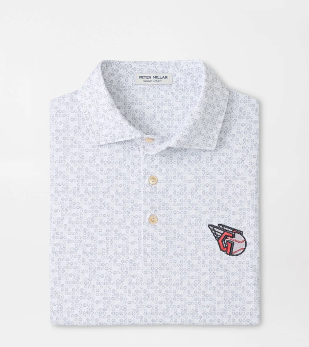 Cleveland Guardians Bases Loaded Performance Jersey Polo in White