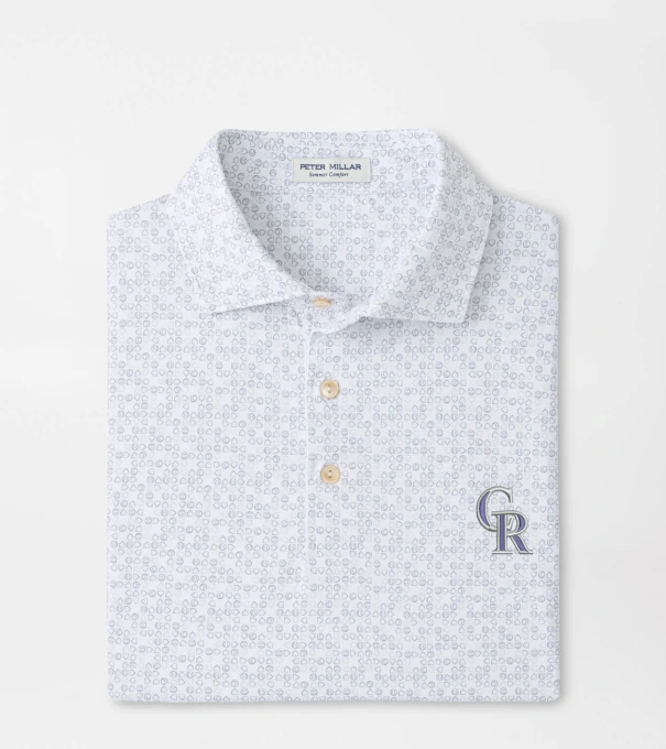 Colorado Rockies Bases Loaded Performance Jersey Polo in White