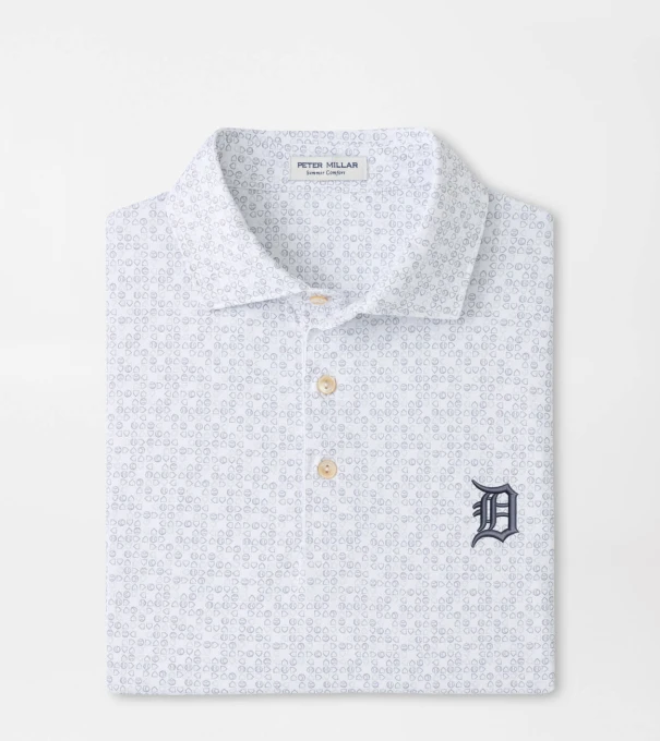 Detroit Tigers Bases Loaded Performance Jersey Polo in White