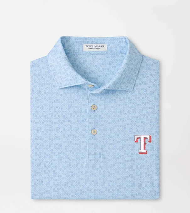 Texas Rangers Bases Loaded Performance Jersey Polo in PALE BLUE