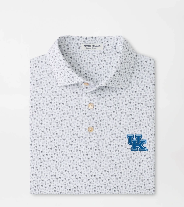 Kentucky Buzzer Beater Performance Jersey Polo in White