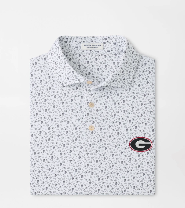 Georgia Kick Off Performance Jersey Polo in Gale Grey