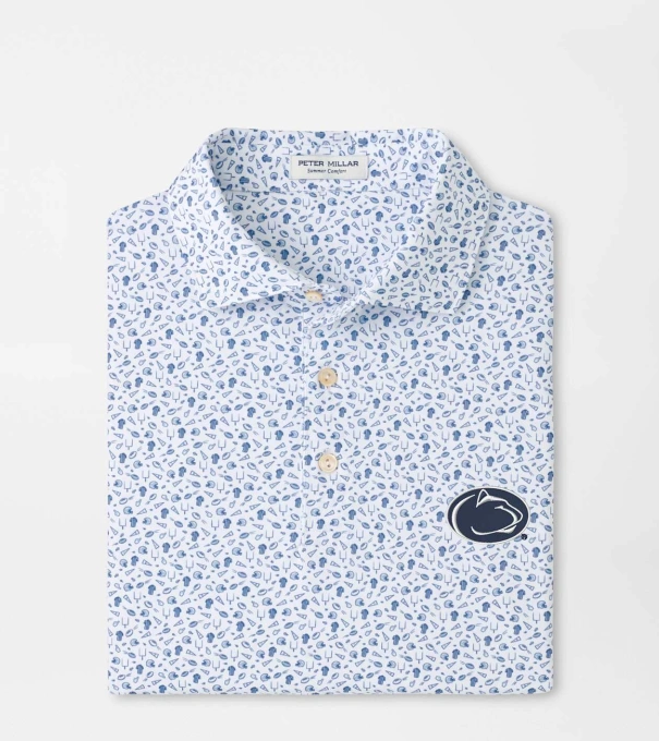 Penn State Kick Off Performance Jersey Polo in Blue Frost