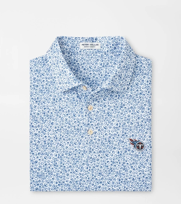 Tennessee Titans Blitz Performance Polo in WHITE/SPORT NAVY