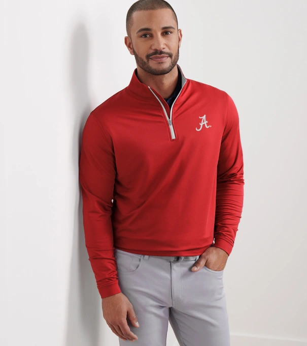 Alabama Perth Performance Quarter-Zip in Crimson1