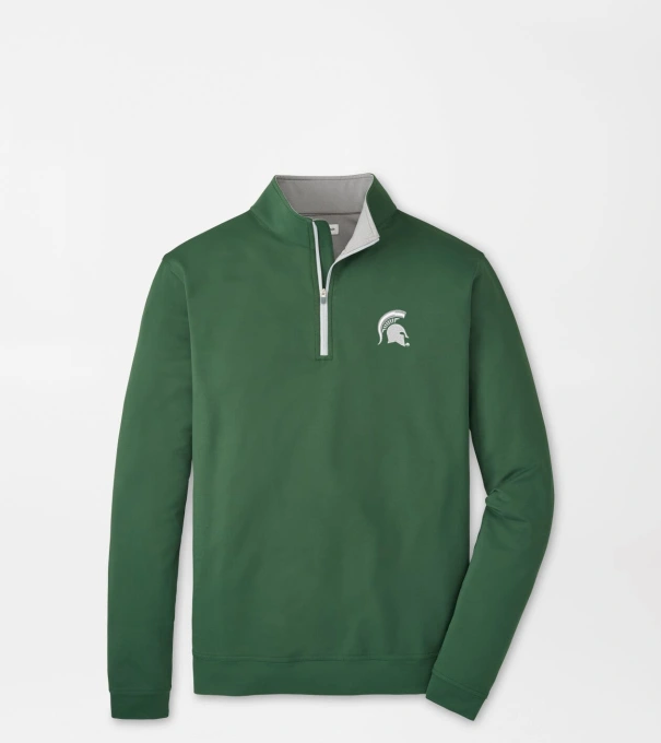 Michigan State Spartans Perth Performance Quarter-Zip in Green1