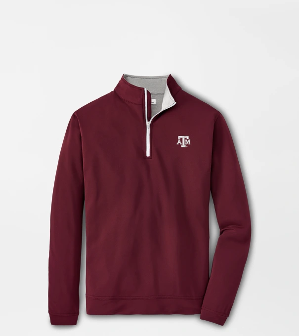 Texas A&M Perth Performance Quarter-Zip in Maroon3