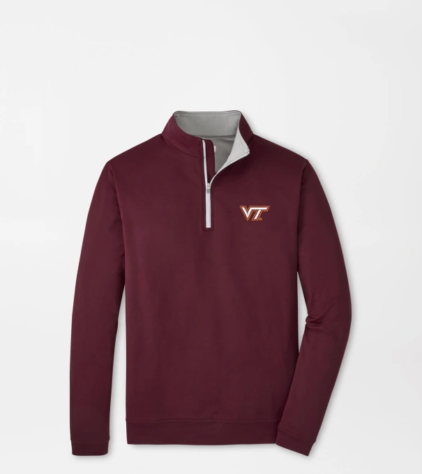 Virginia Tech Perth Performance Quarter-Zip in Maroon3