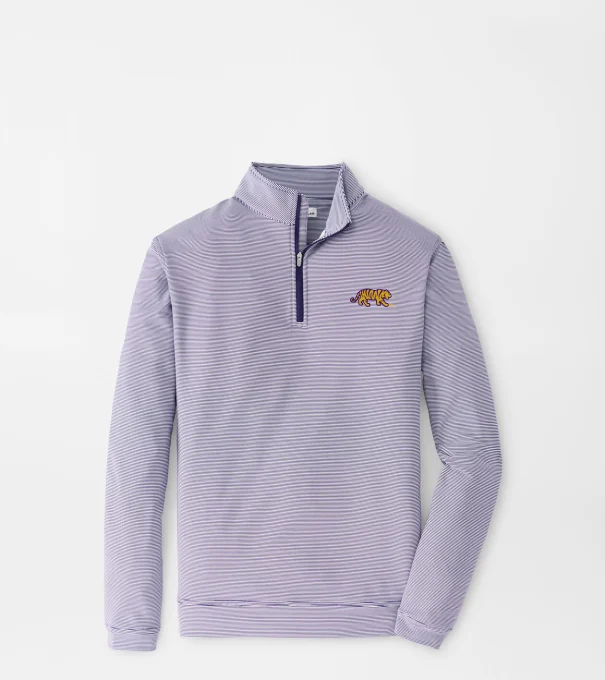 LSU Perth Sugar Stripe Performance Quarter-Zip in Purple2/White