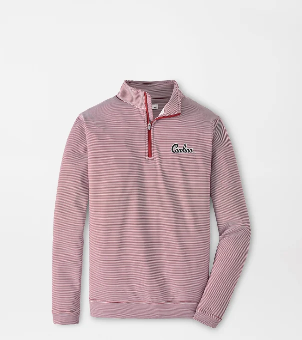 South Carolina Perth Sugar Stripe Performance Quarter-Zip in Maroon2/White