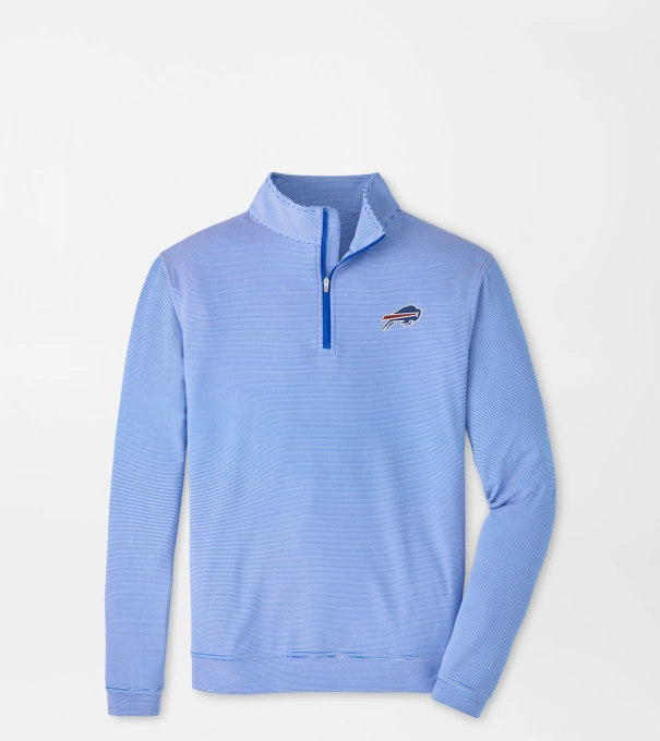 Buffalo Bills Perth Sugar Stripe Performance Quarter-Zip in Blue3/White