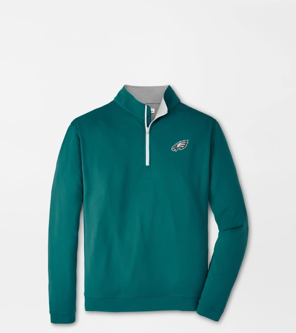 Philadelphia Eagles Perth Performance Quarter-Zip in MIDNIGHT GREEN