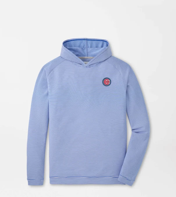 Chicago Cubs Pine Sugar Stripe Performance Hoodie in Blue3
