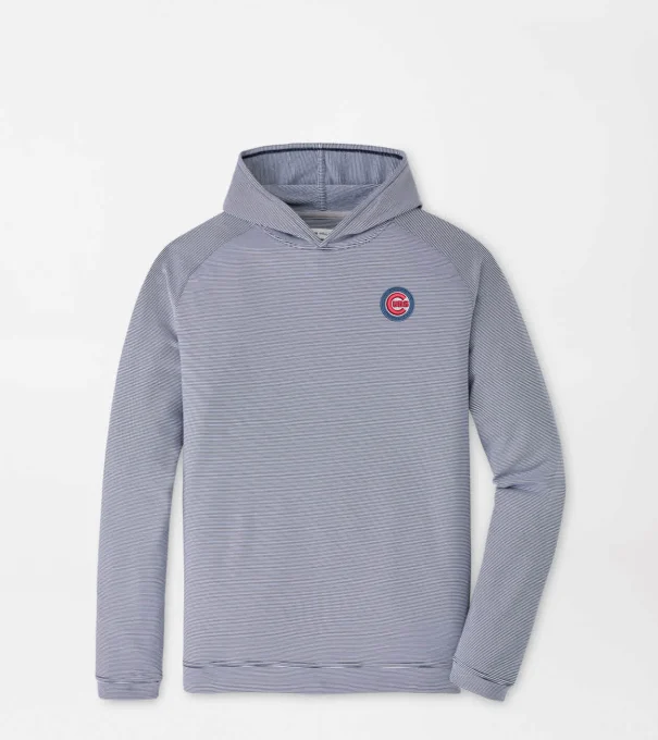 Chicago Cubs Pine Sugar Stripe Performance Hoodie in Navy