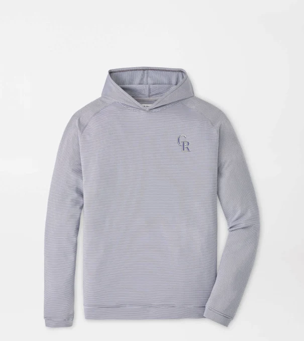 Colorado Rockies Pine Sugar Stripe Performance Hoodie in Iron