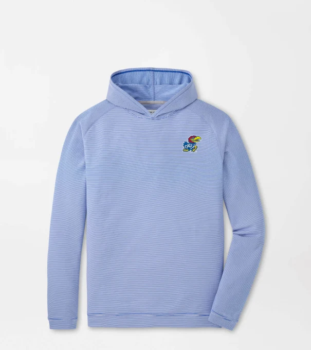 Kansas Pine Sugar Stripe Performance Hoodie in Blue3
