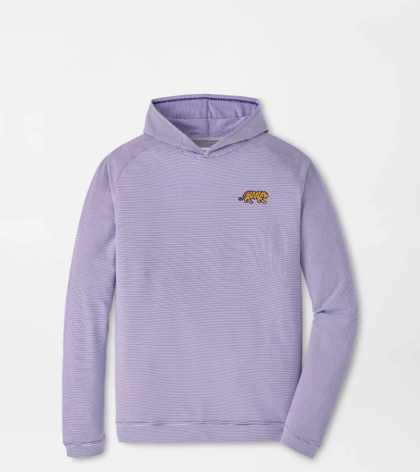 LSU Mike the Tiger Pine Sugar Stripe Performance Hoodie in Purple2